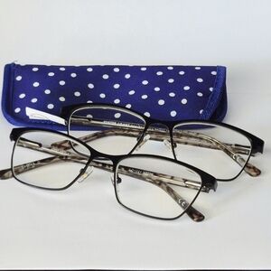 Foster Grants 2 Pair Classic Rectangular Reading Glasses 1.75 *note